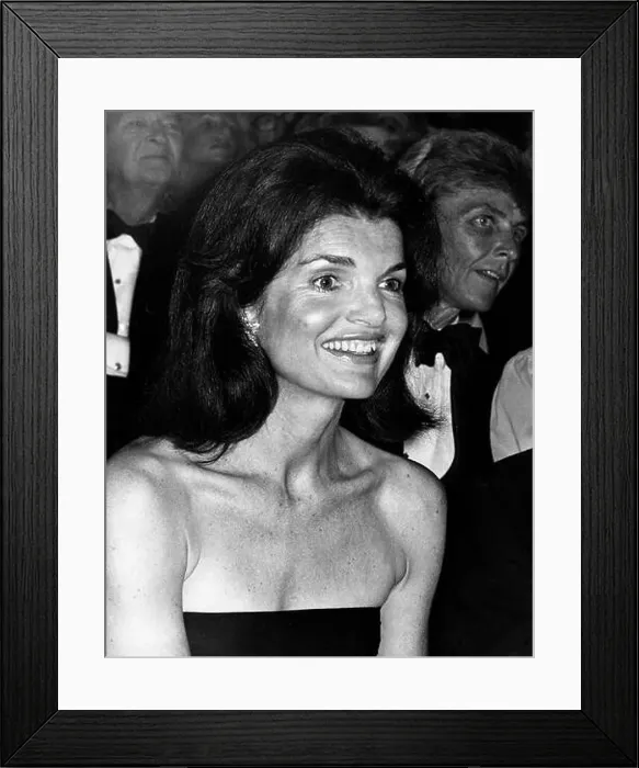 Framed Print : Former First Lady of the United States, JACQUELINE KENNEDY ONASSIS in a strapless gown Framed Print : Former First Lady of the United States, JACQUELINE KENNEDY ONASSIS in a strapless gown
