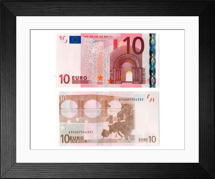 Framed Print : Front and back side of the Ten Euro bank note Framed Print : Front and back side of the Ten Euro bank note