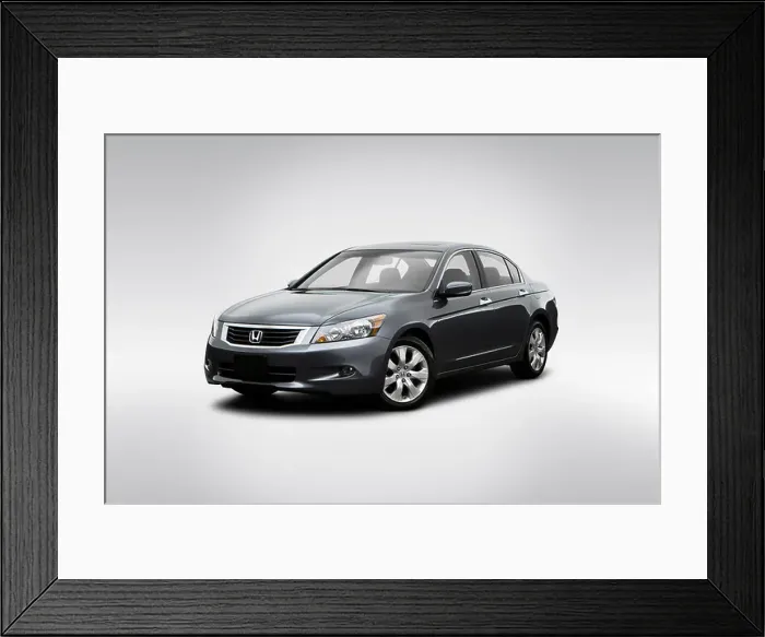 Framed Print : 2008 Honda Accord EX-L V6 in Gray - Front angle view Framed Print : 2008 Honda Accord EX-L V6 in Gray - Front angle view