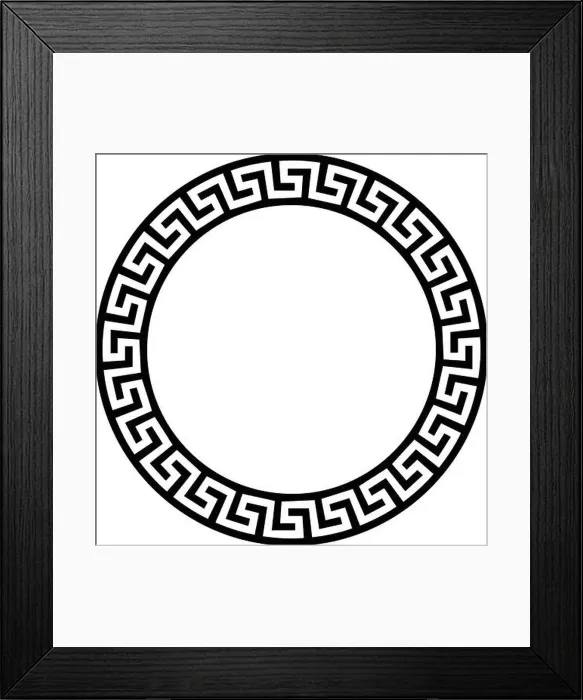 Framed Print : Greek Versace Circular Pattern Framed Print : Greek Versace Circular Pattern