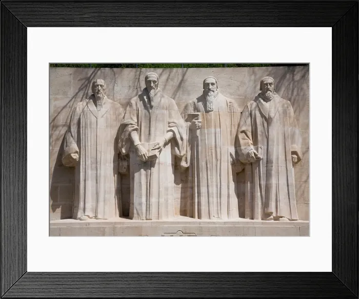 Framed Print : Genf Monument international de la Réformation 1909-1917 Internationale Reformationsdenkmal mit monumentalen Figuren von Framed Print : Genf Monument international de la Réformation 1909-1917 Internationale Reformationsdenkmal mit monumentalen Figuren von