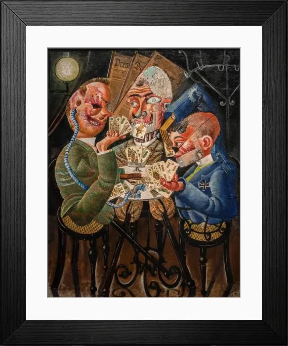 Framed Print : The Skat Players, Otto Dix, 1920, Berlin, Federal Republic of Germany Framed Print : The Skat Players, Otto Dix, 1920, Berlin, Federal Republic of Germany