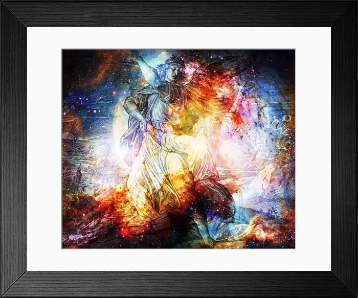Framed Print : Jacob wrestling with the angel of god Framed Print : Jacob wrestling with the angel of god