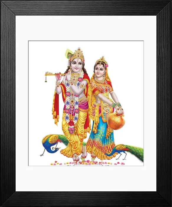 Framed Print : Indian God Radhakrishna, Lord Krishna, Indian Mythological Images Framed Print : Indian God Radhakrishna, Lord Krishna, Indian Mythological Images