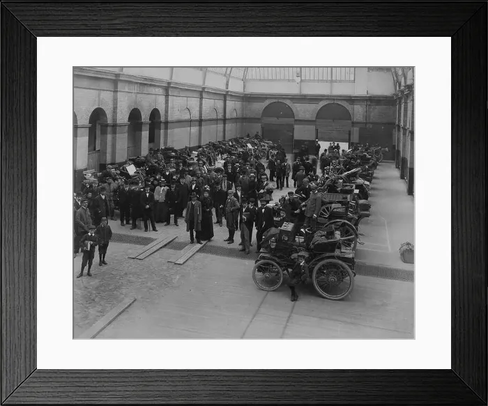 Framed Print : 1900 1000 mile trial. Cars on exhibition at Cheltenham Framed Print : 1900 1000 mile trial. Cars on exhibition at Cheltenham