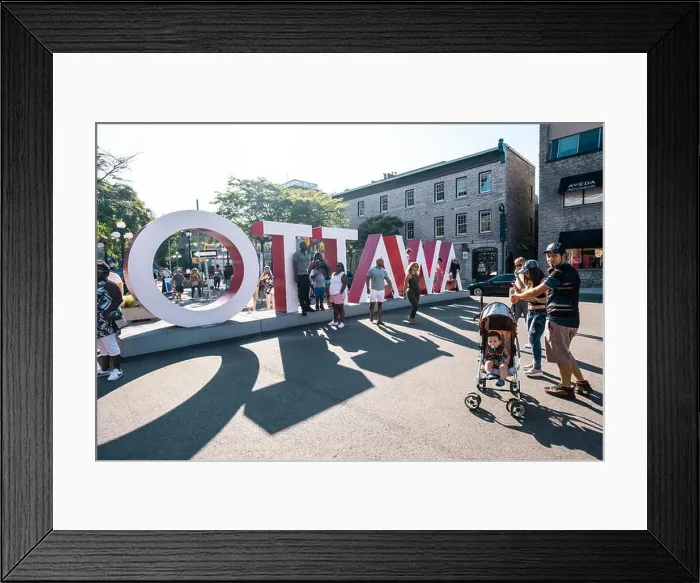 Framed Print : The huge Ottawa sign in the Byward Market is a big attraction for people who want to pose with the sign. Ottawa, Canada Framed Print : The huge Ottawa sign in the Byward Market is a big attraction for people who want to pose with the sign. Ottawa, Canada