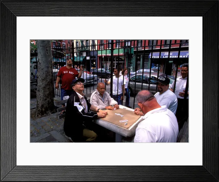 Framed Print : Puerto Rican people playing domino at a park Manhattan New York USA Framed Print : Puerto Rican people playing domino at a park Manhattan New York USA