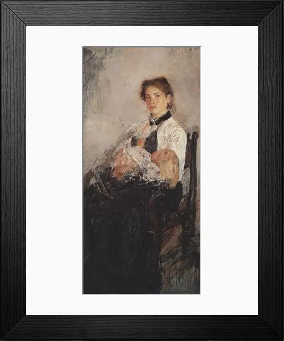 Framed Print : Portrait of Nadezhda Derviz with Her Child 1889 by Valentin Serov Framed Print : Portrait of Nadezhda Derviz with Her Child 1889 by Valentin Serov