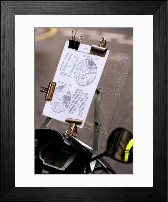 Framed Print : Doing the Knowledge, London Taxi driver trainee, London, England, UK, Europe