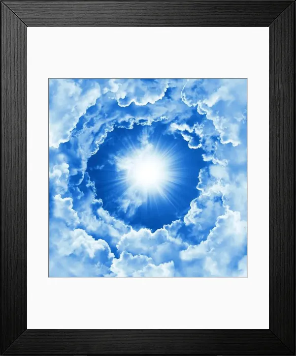 Framed Print : Sky with beautiful cloud and sunshine Framed Print : Sky with beautiful cloud and sunshine