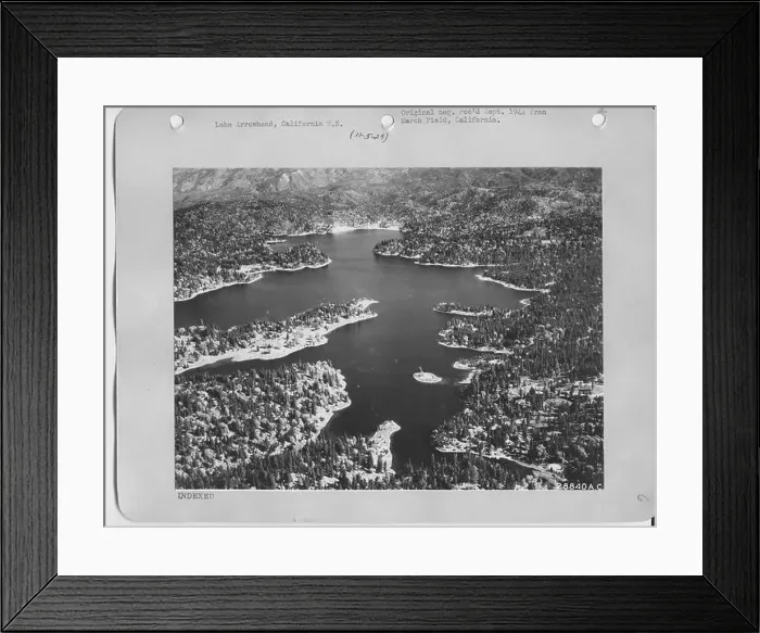 Framed Print : California - LaJolla through Lake Arrowhead, Aerial Photograph Framed Print : California - LaJolla through Lake Arrowhead, Aerial Photograph