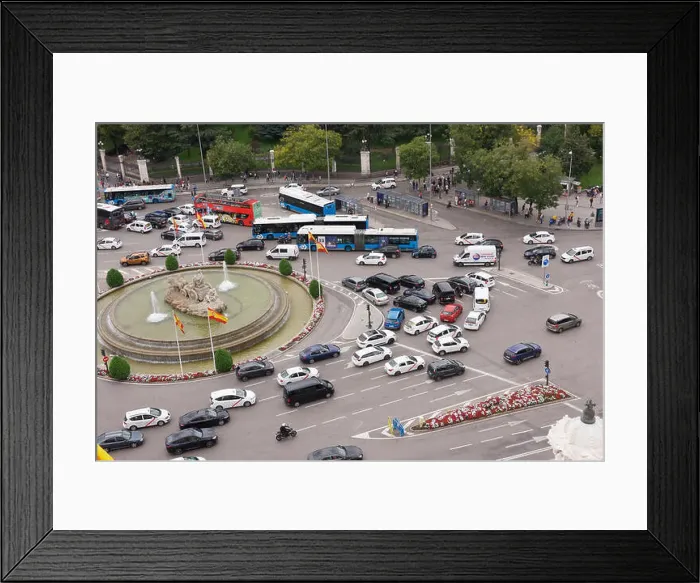 Framed Print : Chaotic traffic at a roundabout Framed Print : Chaotic traffic at a roundabout