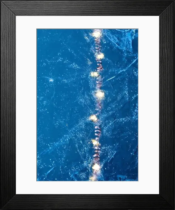 Framed Print : Cristmas card with bird in ice block Framed Print : Cristmas card with bird in ice block
