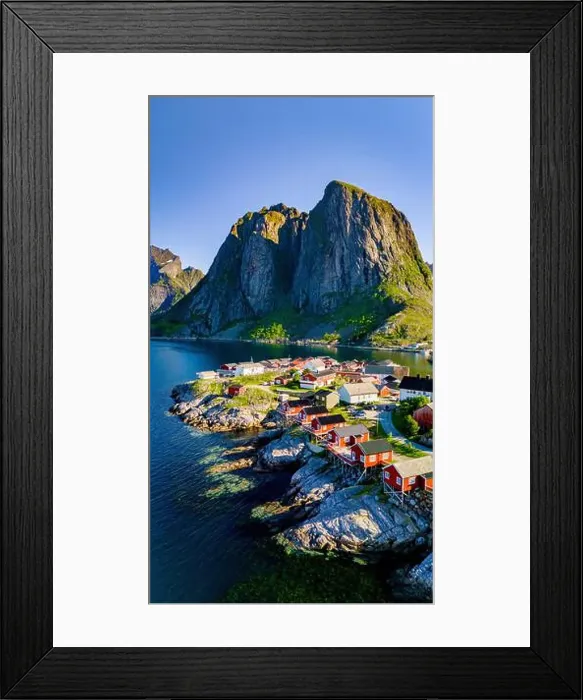 Framed Print : Hamnoy Reine, Lofoten Islands, Norway, Picturesque Fishing Village and Majestic Mountains Framed Print : Hamnoy Reine, Lofoten Islands, Norway, Picturesque Fishing Village and Majestic Mountains