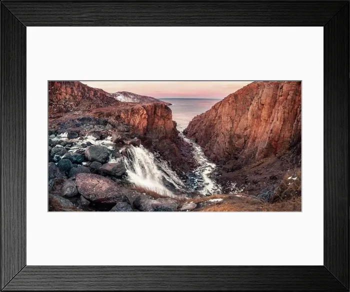 Framed Print : Waterfall in Teriberka in autumn Framed Print : Waterfall in Teriberka in autumn