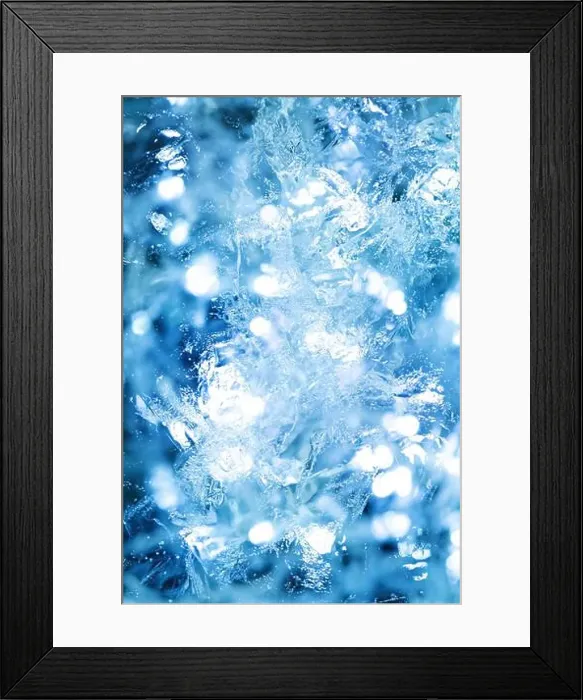 Framed Print : Cristmas card with bird in ice block Framed Print : Cristmas card with bird in ice block