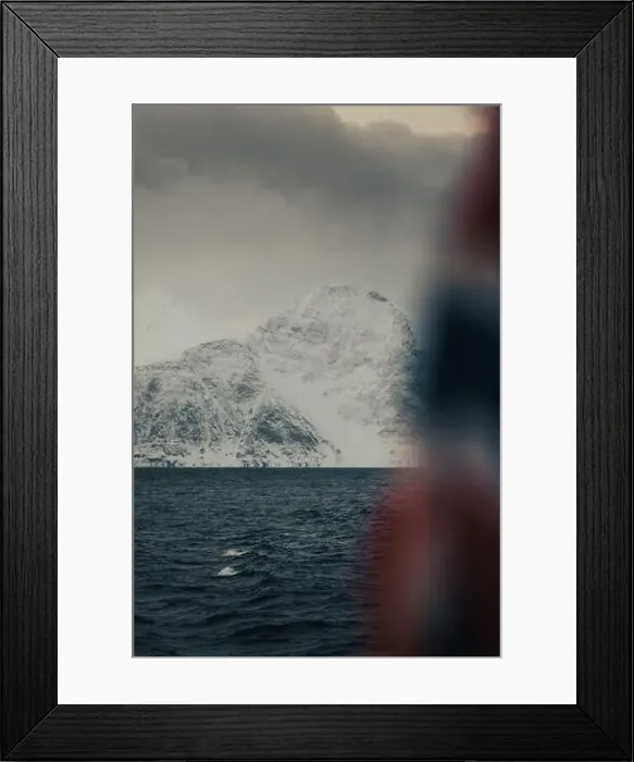 Framed Print : Arctic mountains under thick grey clouds in the Lyngen Alps, northern Norway Framed Print : Arctic mountains under thick grey clouds in the Lyngen Alps, northern Norway