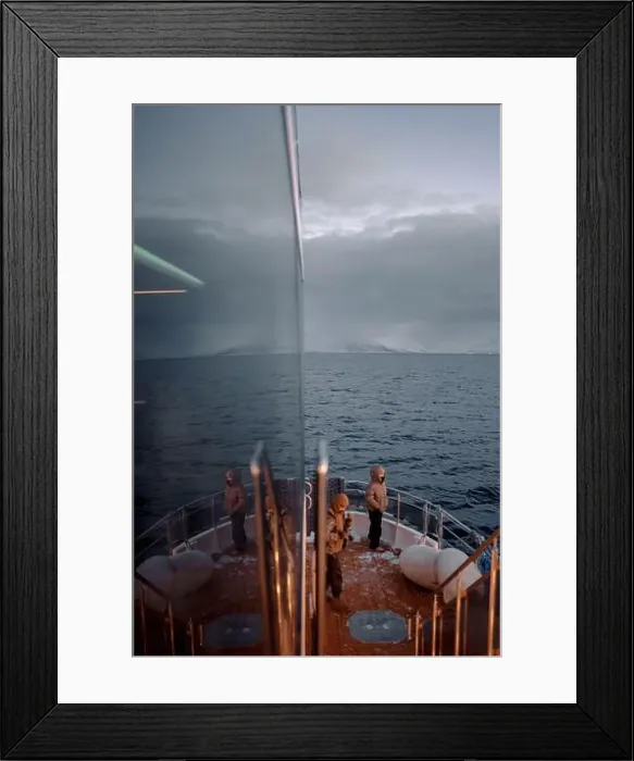 Framed Print : Grey clouds over the arctic ocean in winter in northern Norway Framed Print : Grey clouds over the arctic ocean in winter in northern Norway