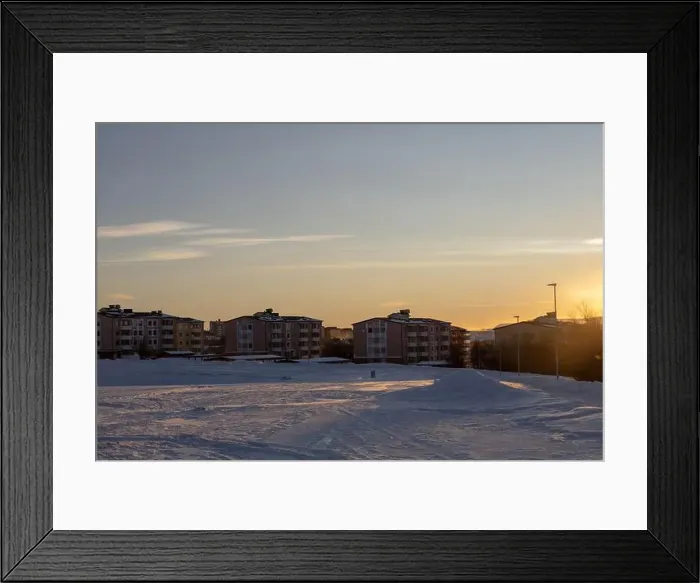 Framed Print : Panoramic mountain view in Kiruna, Swedish Lapland. Tundra landscape with dramatic January sky Framed Print : Panoramic mountain view in Kiruna, Swedish Lapland. Tundra landscape with dramatic January sky