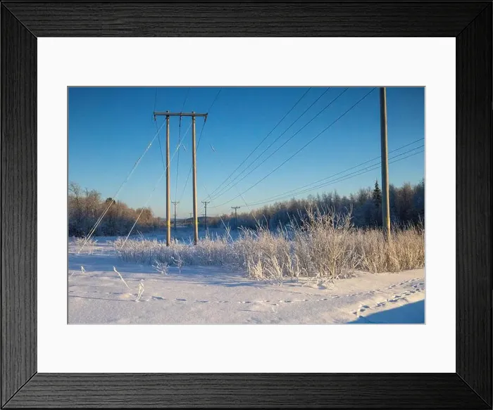 Framed Print : Winter landscape in Kiruna, Lapland, northern Sweden. Photographed in January Framed Print : Winter landscape in Kiruna, Lapland, northern Sweden. Photographed in January