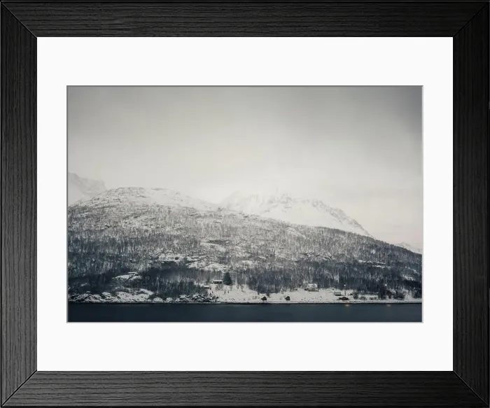 Framed Print : Snowy hillside of the Lyngen Alps in Troms, Norway Framed Print : Snowy hillside of the Lyngen Alps in Troms, Norway