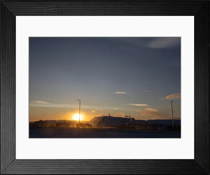 Framed Print : Panoramic mountain view in Kiruna, Swedish Lapland. Tundra landscape with dramatic January sky Framed Print : Panoramic mountain view in Kiruna, Swedish Lapland. Tundra landscape with dramatic January sky