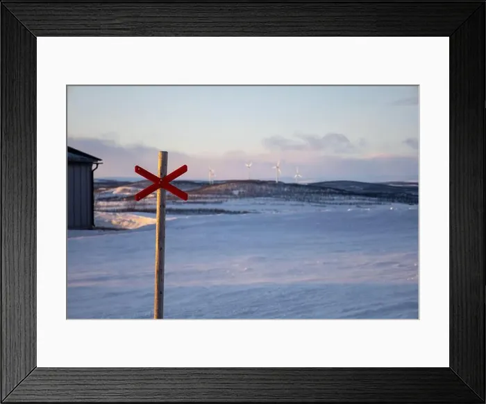 Framed Print : Panoramic mountain view in Kiruna, Swedish Lapland. Tundra landscape with dramatic January sky Framed Print : Panoramic mountain view in Kiruna, Swedish Lapland. Tundra landscape with dramatic January sky