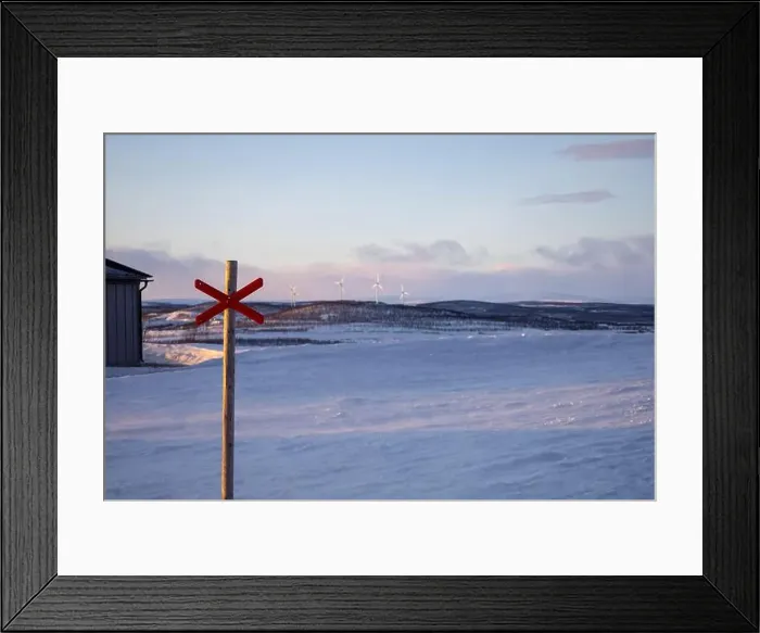 Framed Print : Panoramic mountain view in Kiruna, Swedish Lapland. Tundra landscape with dramatic January sky Framed Print : Panoramic mountain view in Kiruna, Swedish Lapland. Tundra landscape with dramatic January sky
