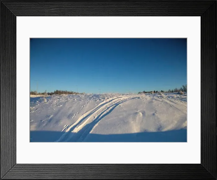 Framed Print : Winter landscape in Kiruna, Lapland, northern Sweden. Photographed in January Framed Print : Winter landscape in Kiruna, Lapland, northern Sweden. Photographed in January