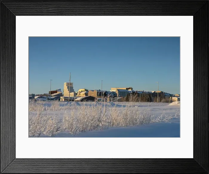 Framed Print : Winter landscape in Kiruna, Lapland, northern Sweden. Photographed in January Framed Print : Winter landscape in Kiruna, Lapland, northern Sweden. Photographed in January