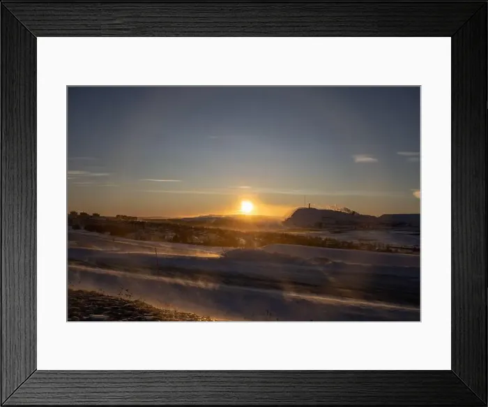 Framed Print : Panoramic mountain view in Kiruna, Swedish Lapland. Tundra landscape with dramatic January sky Framed Print : Panoramic mountain view in Kiruna, Swedish Lapland. Tundra landscape with dramatic January sky
