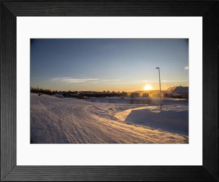 Framed Print : Panoramic mountain view in Kiruna, Swedish Lapland. Tundra landscape with dramatic January sky Framed Print : Panoramic mountain view in Kiruna, Swedish Lapland. Tundra landscape with dramatic January sky