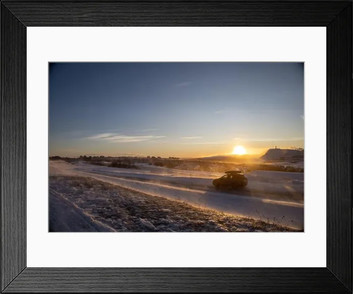 Framed Print : Panoramic mountain view in Kiruna, Swedish Lapland. Tundra landscape with dramatic January sky Framed Print : Panoramic mountain view in Kiruna, Swedish Lapland. Tundra landscape with dramatic January sky