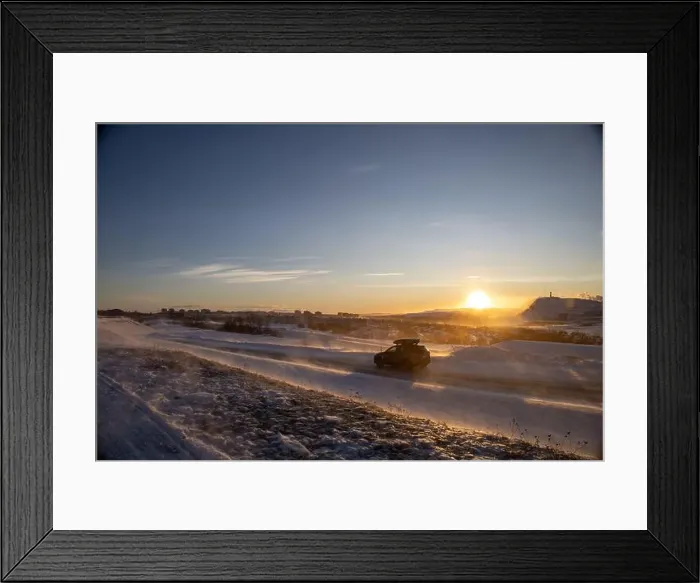 Framed Print : Panoramic mountain view in Kiruna, Swedish Lapland. Tundra landscape with dramatic January sky Framed Print : Panoramic mountain view in Kiruna, Swedish Lapland. Tundra landscape with dramatic January sky