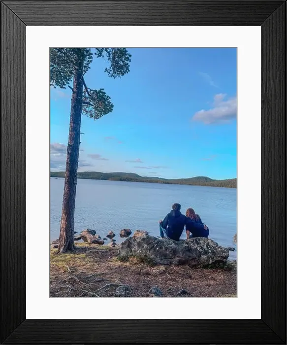 Framed Print : Lovers at Lake Inari, Finnish Lapland