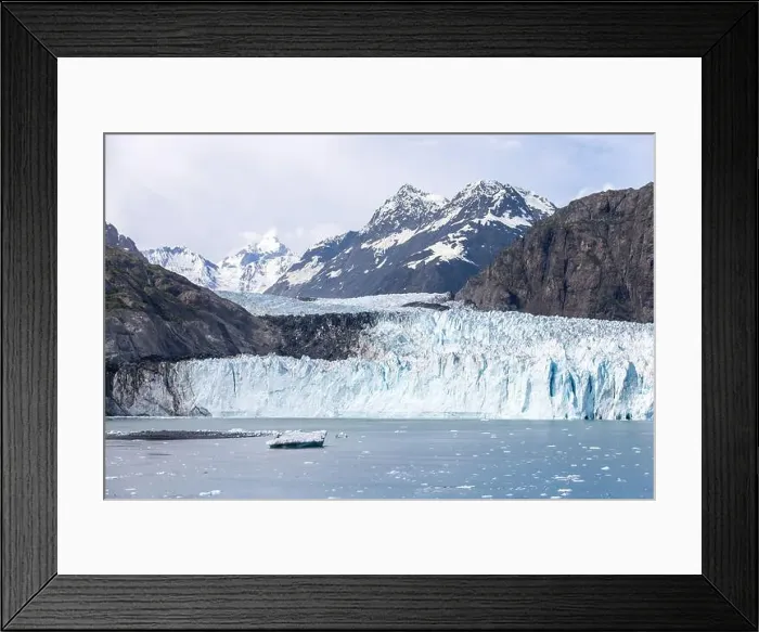 Framed Print : Large glacier in Glacier Bay National Park on Alaskan coastline Framed Print : Large glacier in Glacier Bay National Park on Alaskan coastline