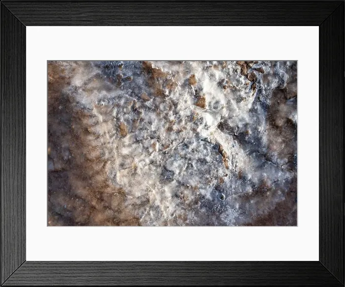 Framed Print : Melting ice opens ground, resources and minerals concept Framed Print : Melting ice opens ground, resources and minerals concept