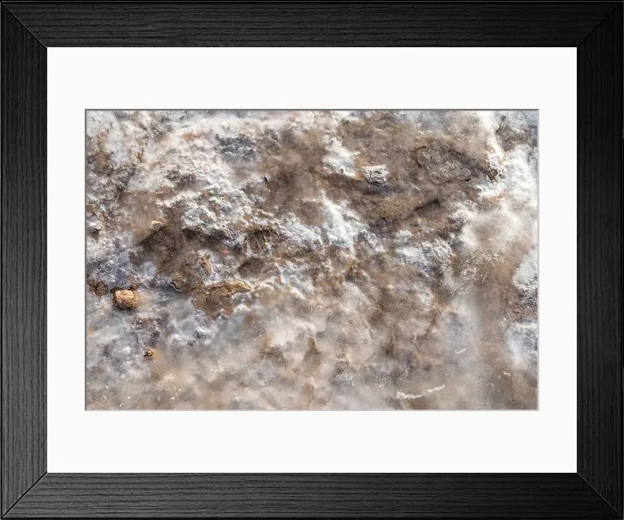 Framed Print : Melting ice opens ground, resources and minerals concept Framed Print : Melting ice opens ground, resources and minerals concept