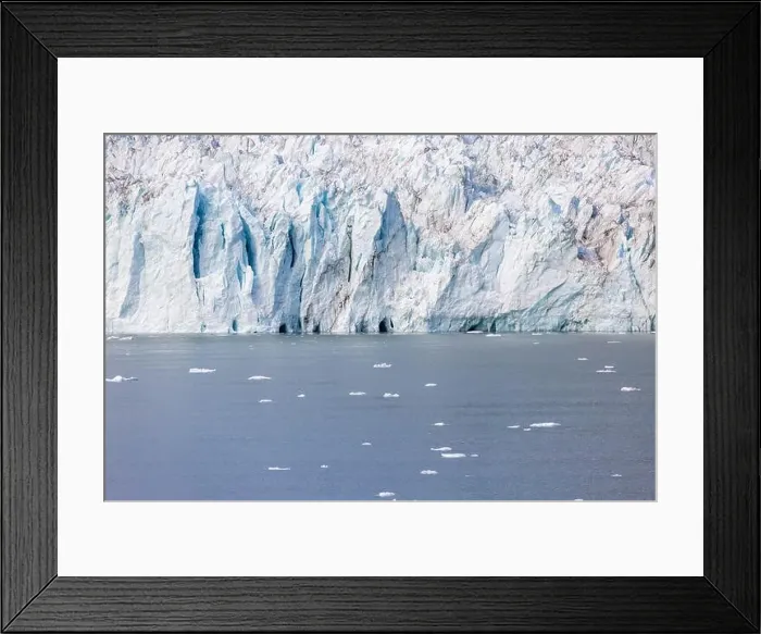 Framed Print : White glacier in Glacier Bay National Park Framed Print : White glacier in Glacier Bay National Park