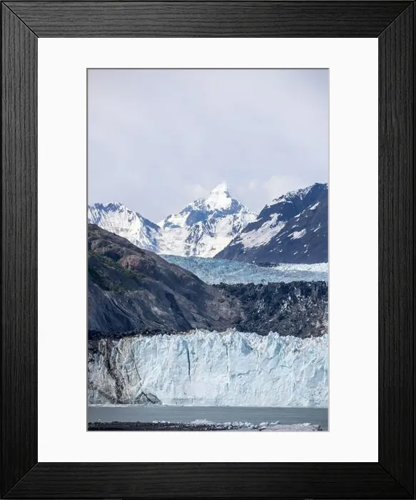Framed Print : Large glacier in Glacier Bay National Park in Alaska Framed Print : Large glacier in Glacier Bay National Park in Alaska