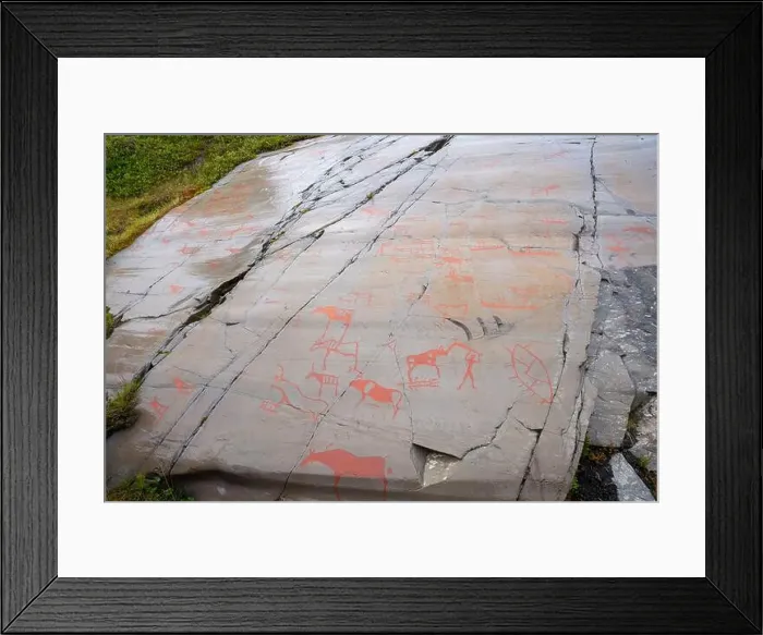Framed Print : The Rock Art of Alta in Norway Framed Print : The Rock Art of Alta in Norway