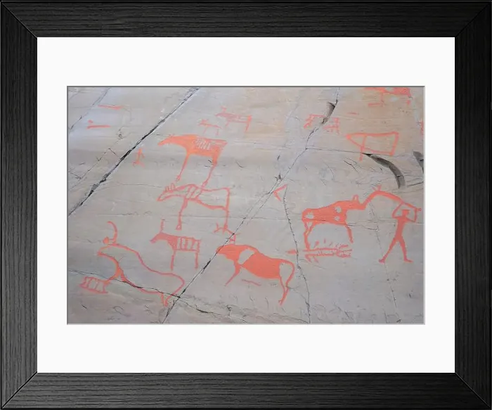 Framed Print : The Rock Art of Alta in Norway Framed Print : The Rock Art of Alta in Norway