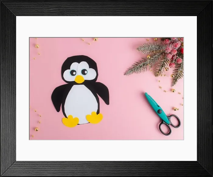 Framed Print : DIY. Step-by-step instructions for making a penguin out of paper. Step 1 Framed Print : DIY. Step-by-step instructions for making a penguin out of paper. Step 1