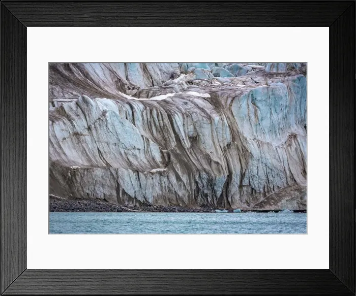 Framed Print : cruising in the Arctic in the Magdalensfjord on Svalbard along a glacier Framed Print : cruising in the Arctic in the Magdalensfjord on Svalbard along a glacier