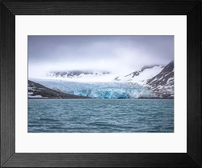 Framed Print : cruising in the Arctic in the Magdalensfjord on Svalbard along a glacier Framed Print : cruising in the Arctic in the Magdalensfjord on Svalbard along a glacier