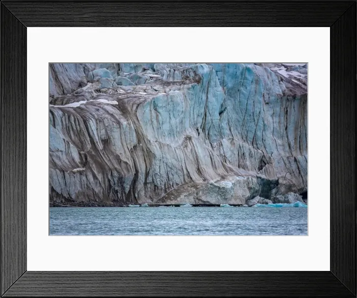 Framed Print : cruising in the Arctic in the Magdalensfjord on Svalbard along a glacier Framed Print : cruising in the Arctic in the Magdalensfjord on Svalbard along a glacier