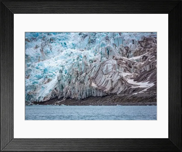 Framed Print : cruising in the Arctic in the Magdalensfjord on Svalbard along a glacier