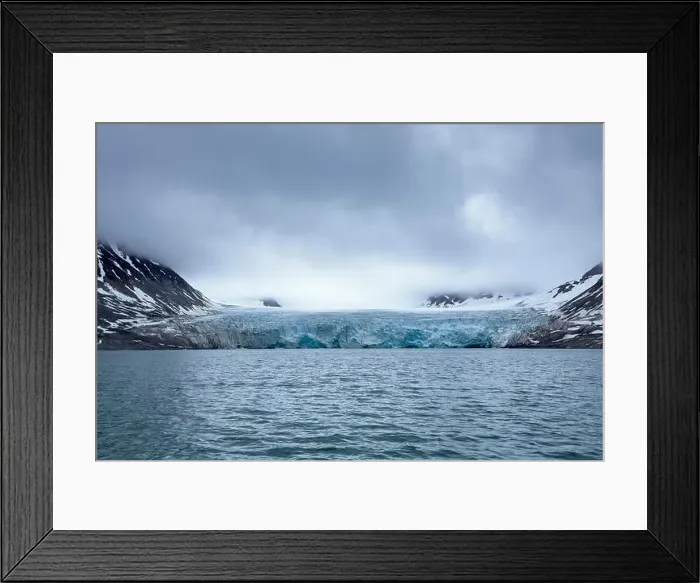 Framed Print : cruising in the Arctic in the Magdalensfjord on Svalbard along a glacier Framed Print : cruising in the Arctic in the Magdalensfjord on Svalbard along a glacier
