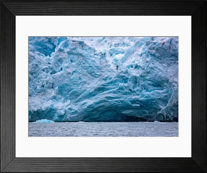 Framed Print : cruising in the Arctic in the Magdalensfjord on Svalbard along a glacier Framed Print : cruising in the Arctic in the Magdalensfjord on Svalbard along a glacier