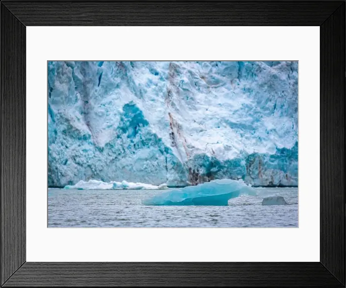 Framed Print : cruising in the Arctic in the Magdalensfjord on Svalbard along a glacier Framed Print : cruising in the Arctic in the Magdalensfjord on Svalbard along a glacier